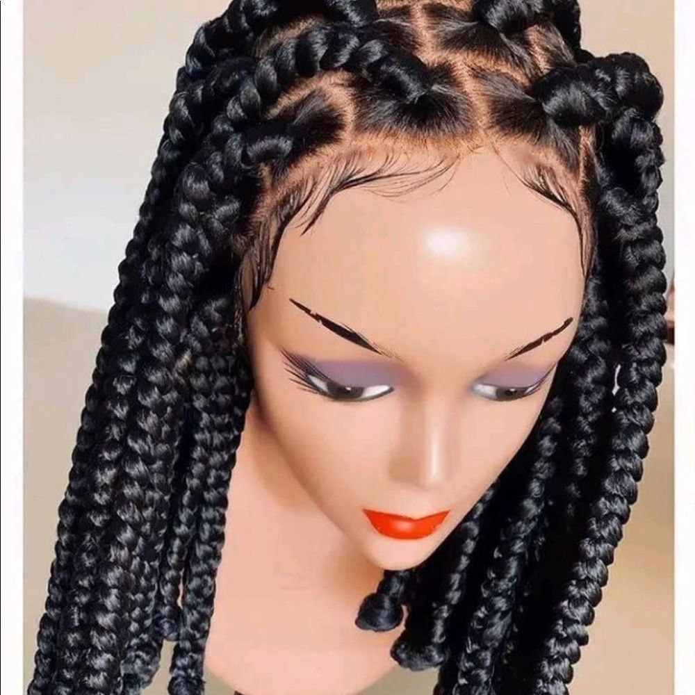 100% human hair lace wig… bob braided wig